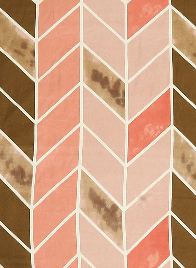 Status Contract مجموعة ربيع صيف - ملاءة سرير مزدوجة غنية بالقطن مع 2 غطاء وسادة لغرفة النوم، المنزل، الفندق - 120 جرام/متر مربع، برتقالي-بني، 210 × 215 سم - Image 3