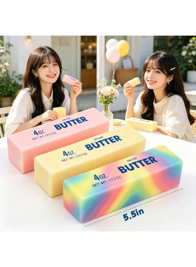 ATRJSZ Butter Stick Fidget Toy, Slow Rebound Cute Butter Squeeze Stress Balls,Slow Rising Portable Squishy for Adults Anxiety & Stress Relief, Sensory Gifts for Office, Home - Image 2
