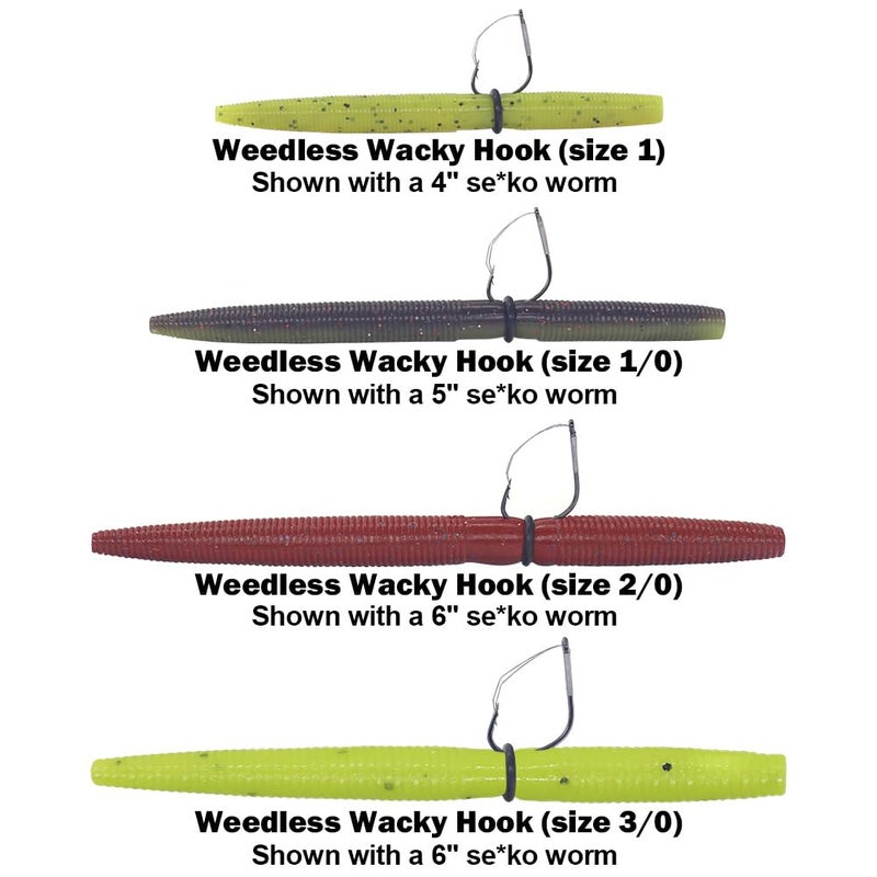 XFISHMAN Weedless Wacky Rig Hooks Bass Fishing Hooks for Wacky Rigging Worm Lure (1/0 25-Pack) - Image 4