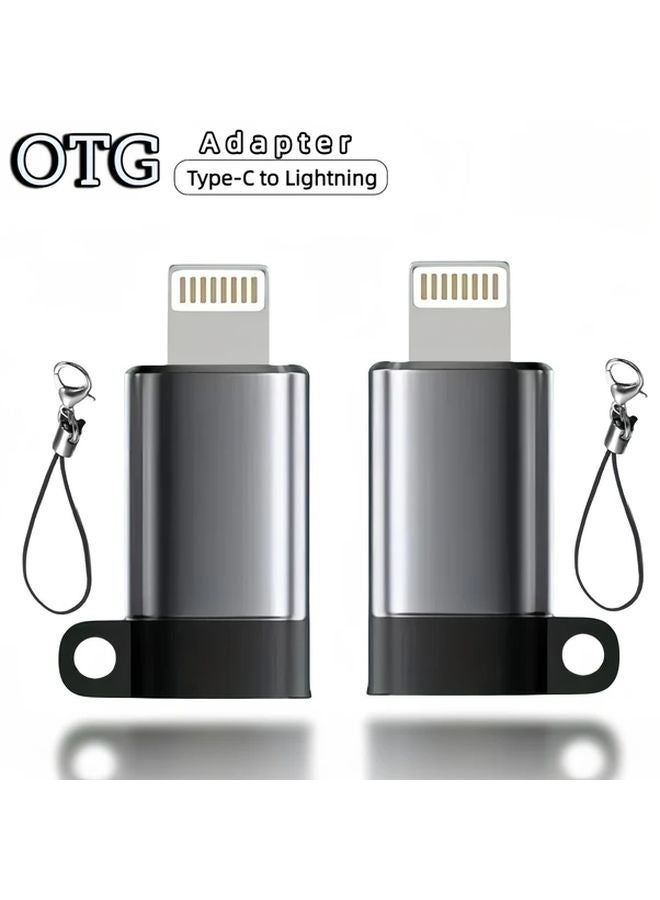 Type C to Lightning OTG Adapter 2 Pack with Charging and Data Transfer - Image 1