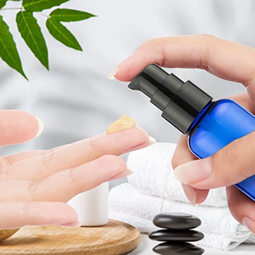 RAYNAG 5 Pack Empty Refillable Plastic Pump Bottle Ideal for Lotion Cream Essential Oil Travel Small Container,50ml/1.7oz - Image 2