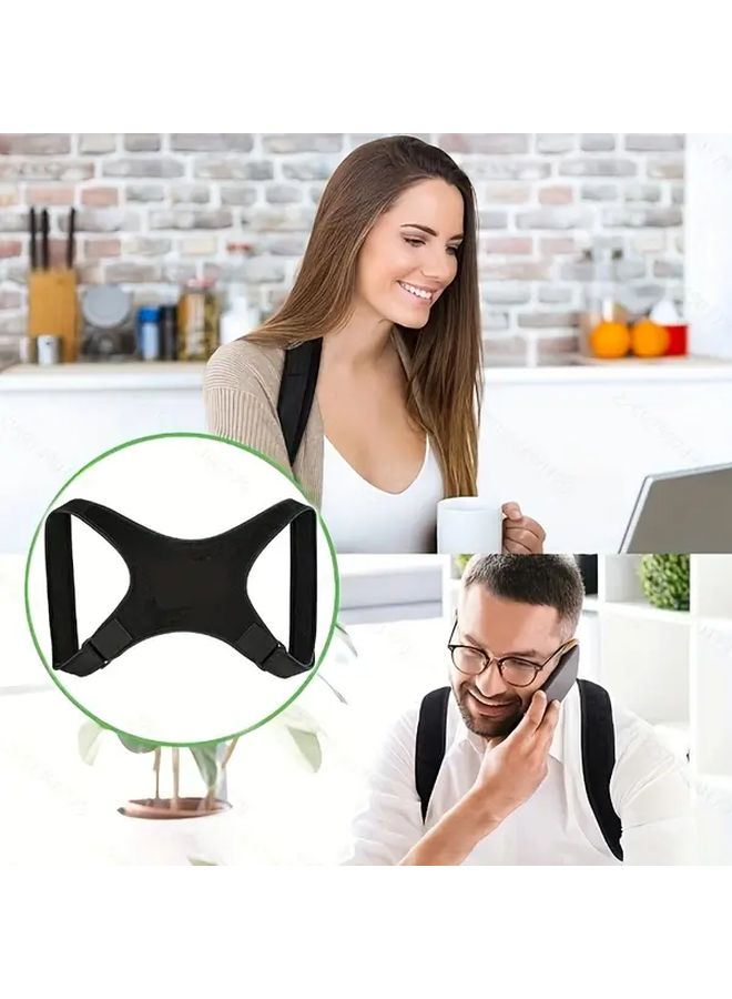 Adjustable Fixed Back Support 1PC Black For Men And Women - Image 4