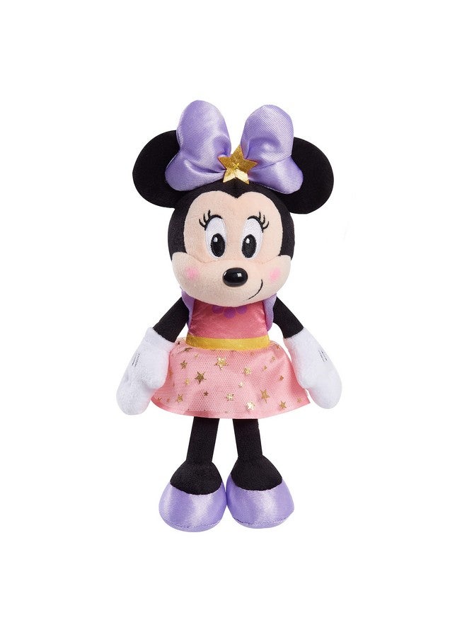 Minnie دميه ميني ماوس الصغيرة من ديزني جونيور، 8 إنش، دمى محشوة، وردي، ألعاب أطفال للأعمار من 2 سنة فما فوق من جاست بلاي - Image 1