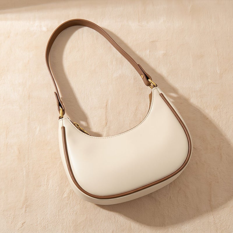 Comfortable Crescent Underarm Bag No Shoulder Pain No Deformation Smooth Zipper Purse - Image 2