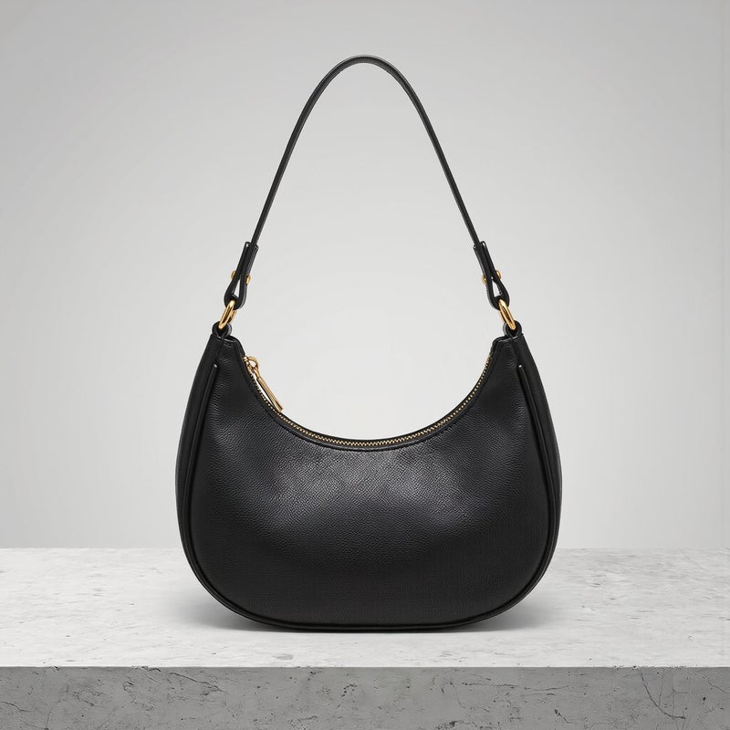 Comfortable Crescent Underarm Bag No Shoulder Pain No Deformation Smooth Zipper Purse - Image 4