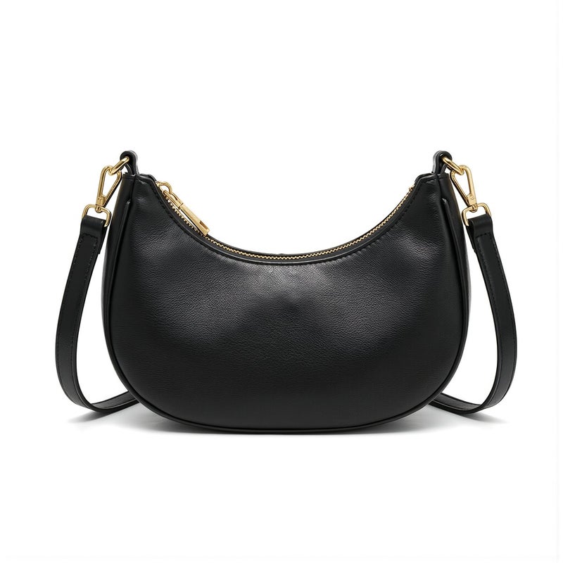 Comfortable Crescent Underarm Bag No Shoulder Pain No Deformation Smooth Zipper Purse - Image 1