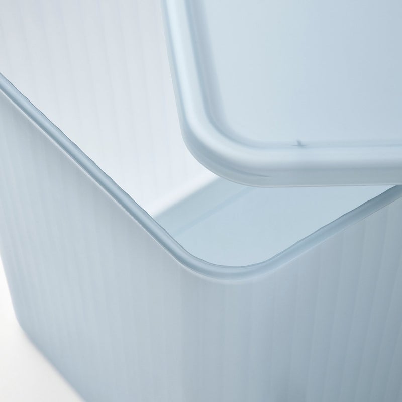 Baitique Stackable Storage Box with Lid, Transparent Grey-Blue, 24x36x23 cm / 14.5 L - Image 5