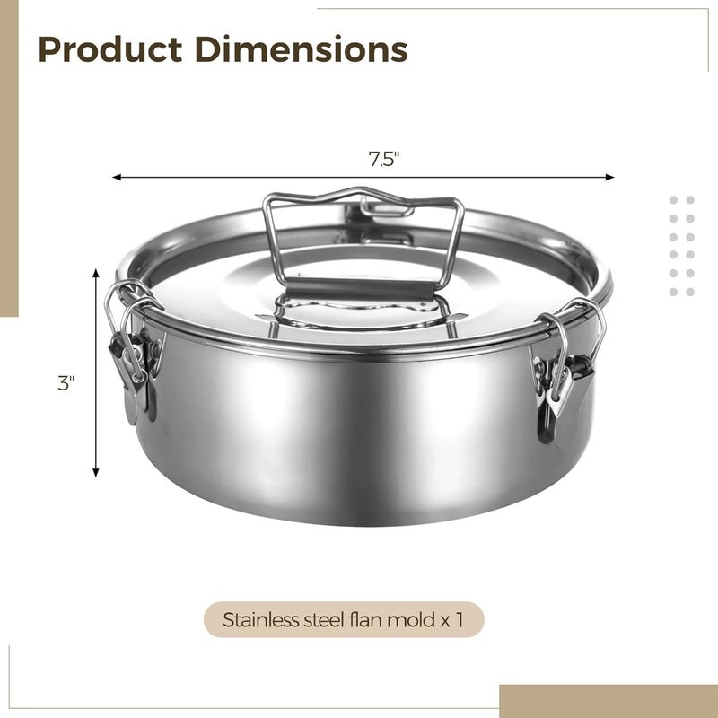 Mexican Design, Molde para Flan for Steaming Foods, Flan Pan, Stainless Steel Flan Mold, Maker for - Image 5