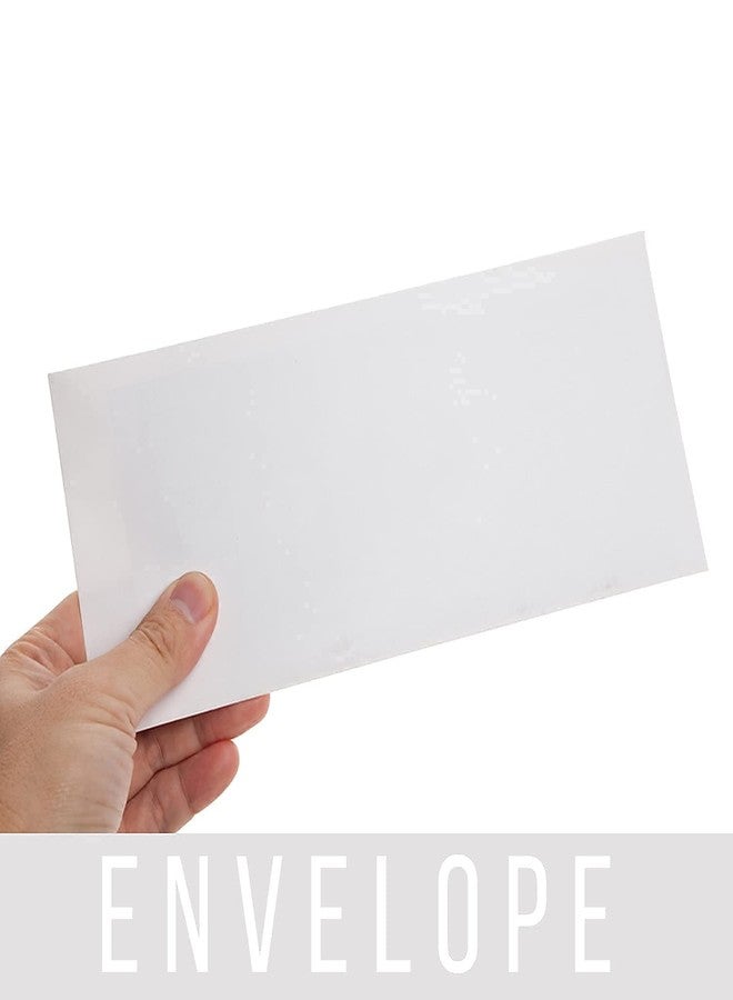 LIRABS® 100 Pieces Premium Super White Envelope for Letter and Documents 100 gsm Size 9.5 inches x 4.5 inches - Image 3
