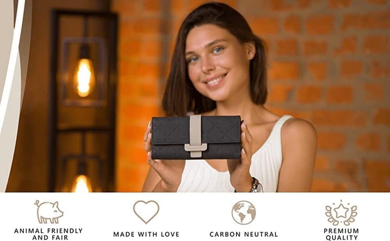 Aputue Vegan Wristlet Wallet for Women - RFID Blocking, Multi Card Slots, Zipper Pocket, Slim Durable Design - Image 5