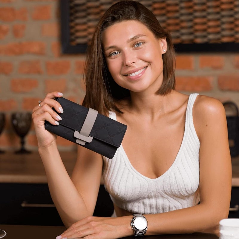 Aputue Vegan Wristlet Wallet for Women - RFID Blocking, Multi Card Slots, Zipper Pocket, Slim Durable Design - Image 3