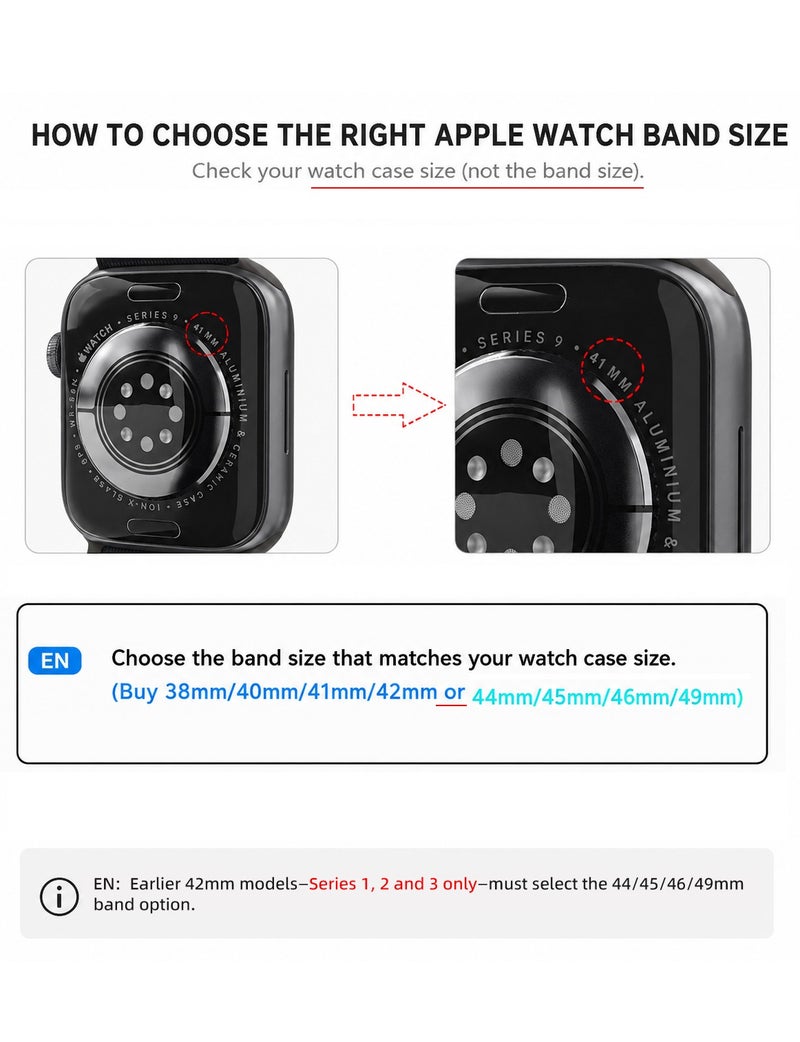 Compatible with Apple Watch,  44mm/45mm/46mm/49mm, Magnetic Mesh Stainless Steel Band, Adjustable Replacement Men & Women iWatch Strap, Compatible with Series 10 9 8 7 6 5 4 3,SE,Ultra,Rose Gold - Image 4