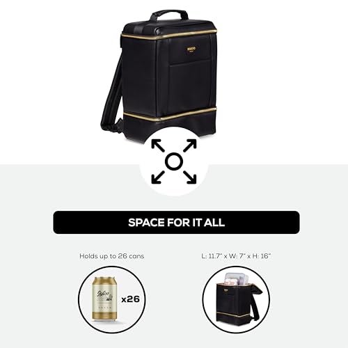 Igloo Black Dual Compartment Luxe Premium Softsided Backpack - Image 2
