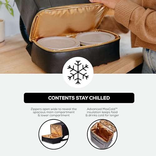 Igloo Black Dual Compartment Luxe Premium Softsided Backpack - Image 4