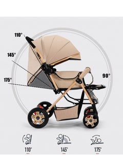 Arabest Two-Way Baby Stroller, Sitting/Lying/Folding Portable Stroller, Stroller, Eva Eight Wheels  - Image 3