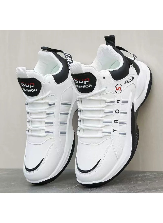Men's Lace-up Chunky Sneakers, Athletic Shoes, Shock Absorbing And Breathable Shoes For Running Basketball Workout Gym