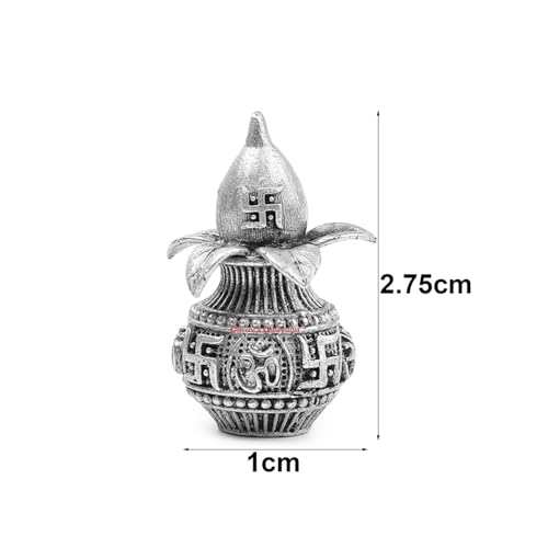 DHRUVS COLLECTION 925 Oxidized Silver Kalash, Poojan Lota for Pooja, Temple, Home Decoration, Workplace and Gifting Purpose - 6 Grams - Image 5