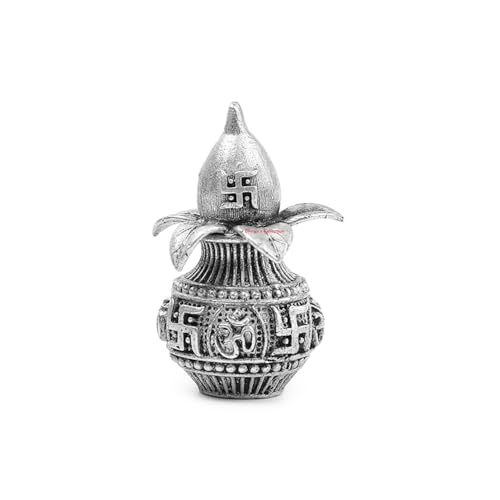 DHRUVS COLLECTION 925 Oxidized Silver Kalash, Poojan Lota for Pooja, Temple, Home Decoration, Workplace and Gifting Purpose - 6 Grams - Image 1