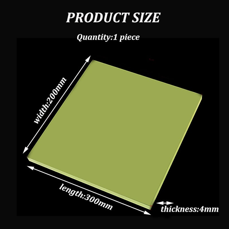 Durable Urethane Sheet, 200mm x 300mm PU Polyurethane Board Thickness 1mm-10mm Wear and Oil Insulation Sheet Sealing Buffer Material(4mm) - Image 2