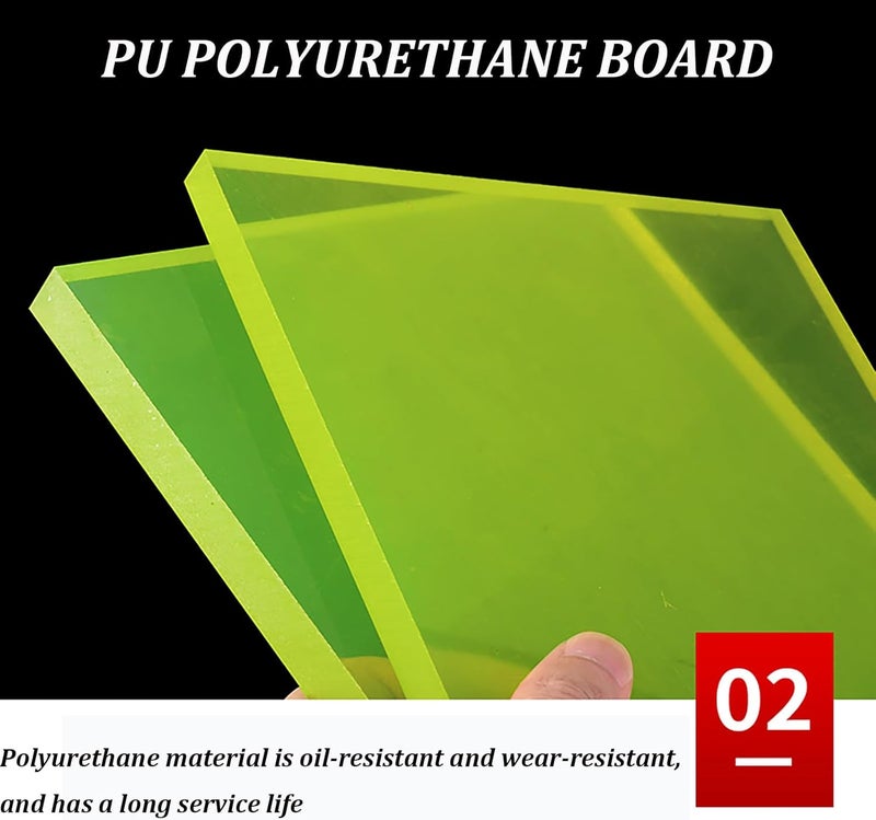 Durable Urethane Sheet, 200mm x 300mm PU Polyurethane Board Thickness 1mm-10mm Wear and Oil Insulation Sheet Sealing Buffer Material(4mm) - Image 5