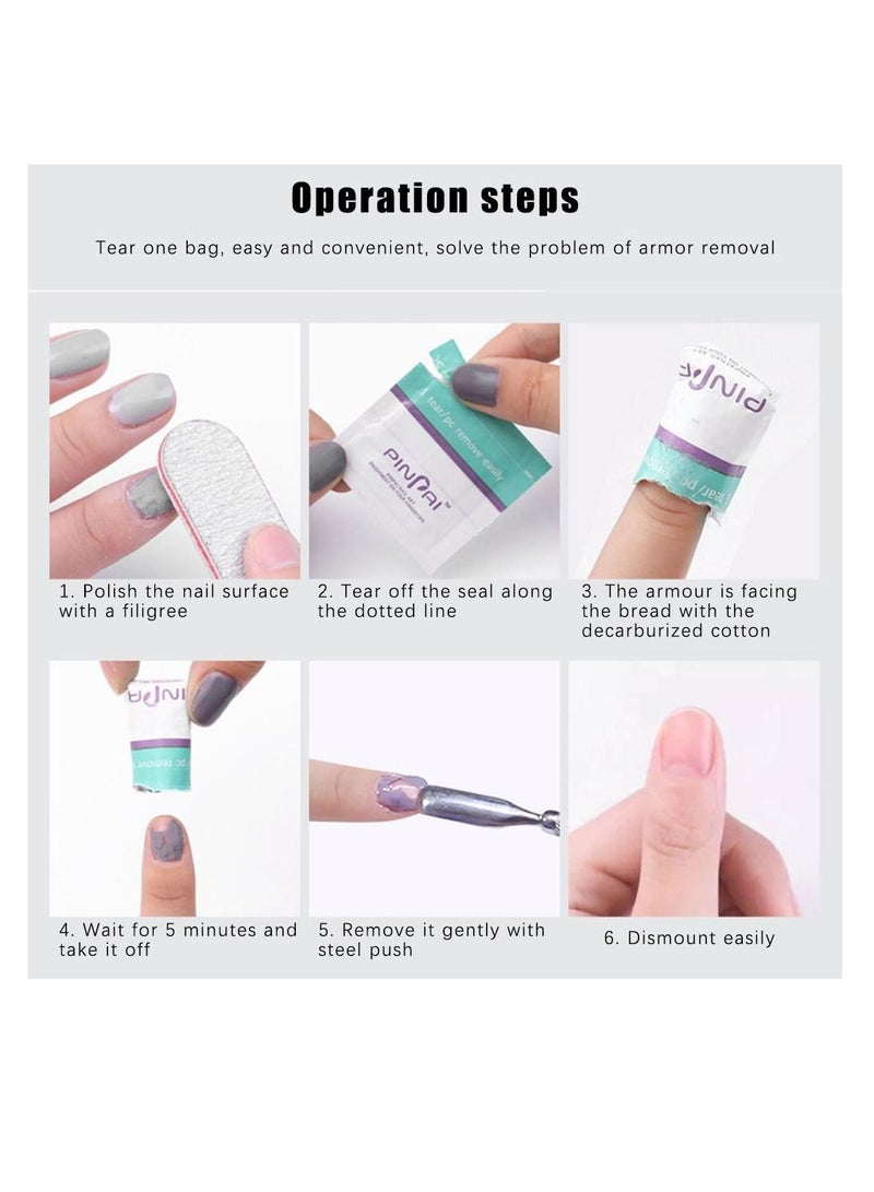 بينباي 200 قطعة مناديل مبللة لإزالة طلاء الأظافر وخالية من القسوة ونقعها - Image 5