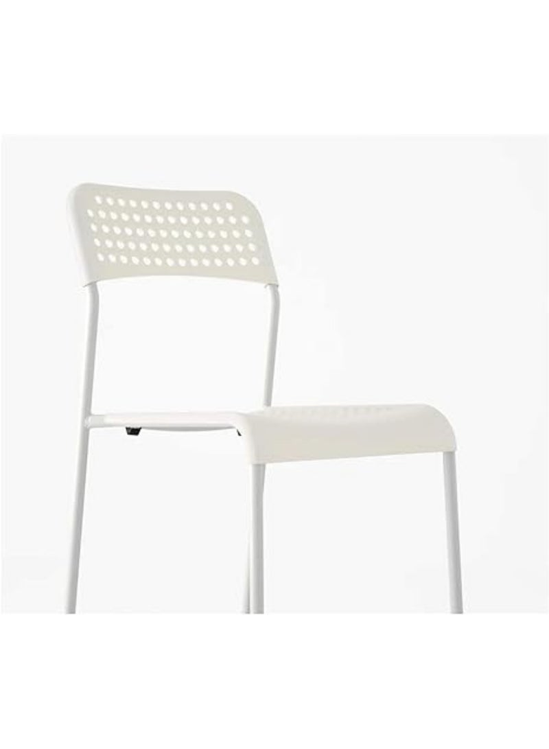 Generic A Set of Dining Chairs with a Modern Design for Home and Office Consisting of 4 Seats White Color  - Image 4