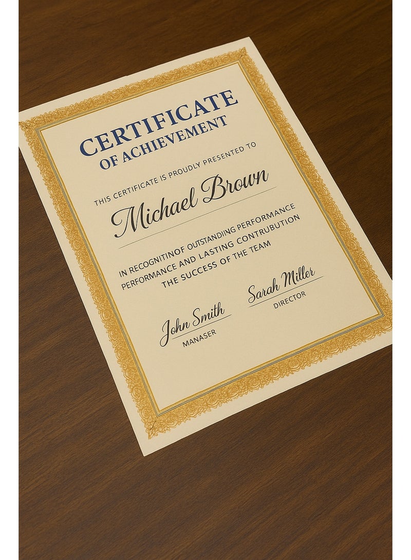 Leeno Certificate Paper – A4 Size (21x29.7cm), Assorted Colors – 20 Sheets Pack - Image 4