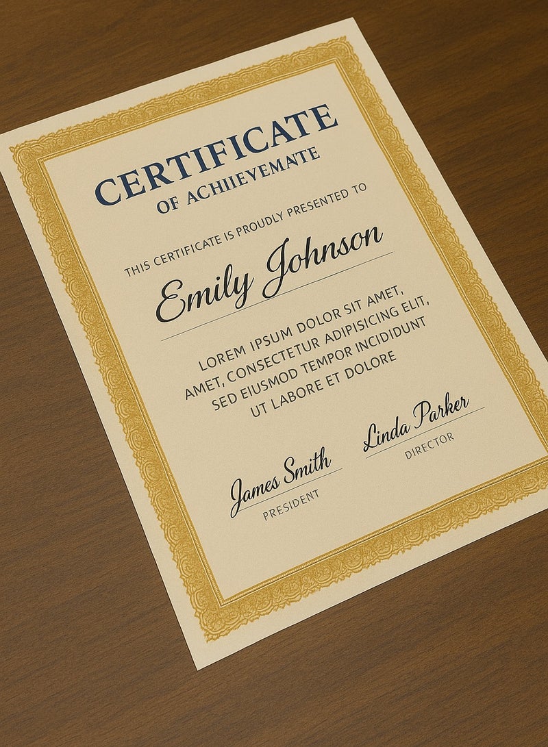 Leeno Certificate Paper – A4 Size (21x29.7cm), Assorted Colors – 20 Sheets Pack - Image 2