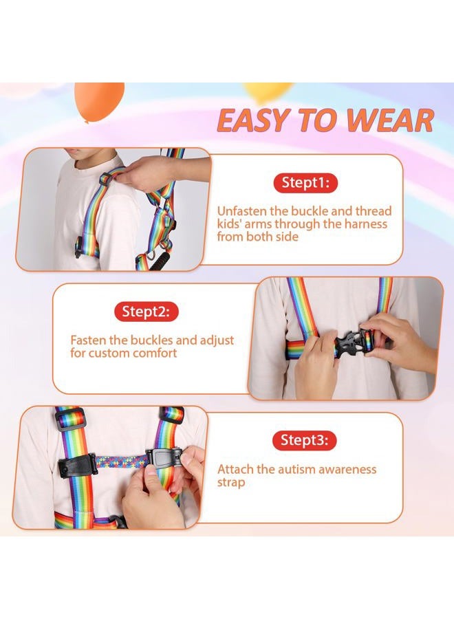 JXM Safety Harness Leash for Big Kids (6-12yrs) with Grab Handle, Secure Walking Leash with Tether for Autism, Special Needs, Active ADHD ASD Child, Adjustable Autism Elopement Harness with Pouch - Image 4