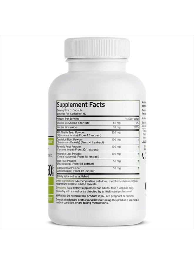 Bronson Liver Detox Advanced Detox & Cleansing Formula Supports Health Liver Function with Milk Thistle, Dandelion Root, Turmeric, Artichoke Leaf & More, Non-GMO, 60 Vegetarian Capsules - Image 4