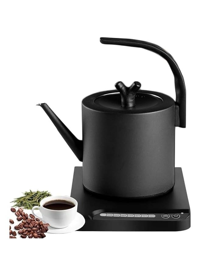 TRASSLE 1000ml Electric Gooseneck Kettle, Smart Electric Kettle Hand Brew Coffee Pot with 7 Temperature Control Presets, Stainless Steel Long Mouth Kettle, 1500W Quick Heating  - Image 1