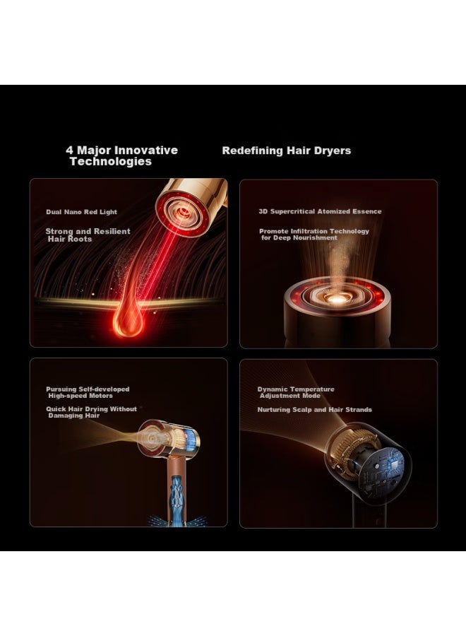 Dreame Zhuimi X20 Pro Full-head Hair Care Blower, Mist Essence, Red Light Penetration, Platinum Negative Ion Luxury Hair Care, Low-noise Electric Hair Dryer, Mingri Jin, Qixi Valentine's Day Gift - Image 1