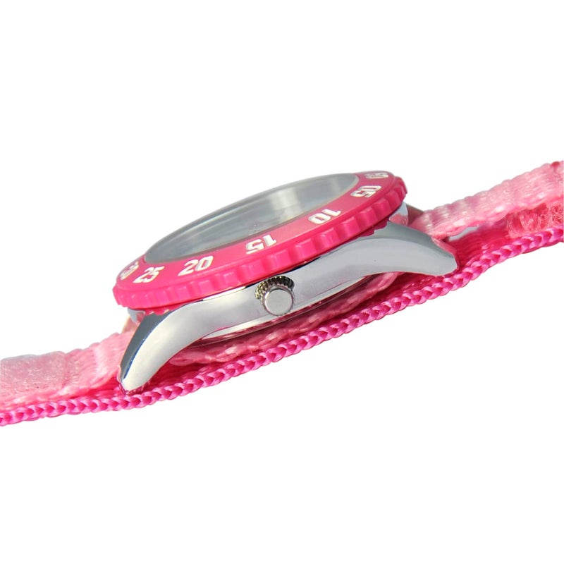Disney Kids' W000969 Frozen Anna and Elsa Time Teacher Watch with Pink Nylon Band - Image 4