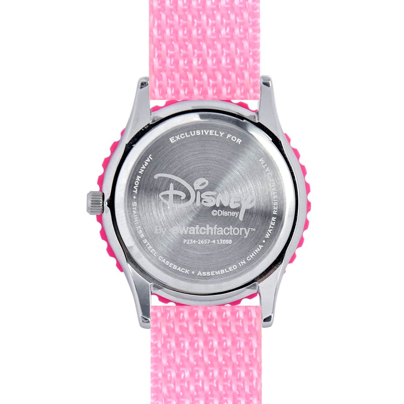 Disney Kids' W000969 Frozen Anna and Elsa Time Teacher Watch with Pink Nylon Band - Image 3