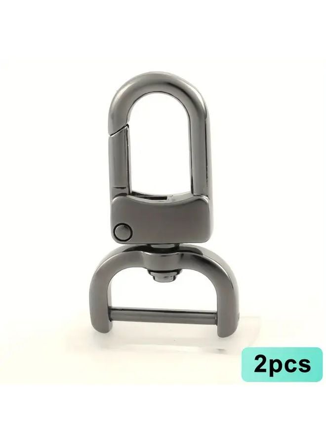2pcs 20mm Gunmetal Snap Hook Clasps 360 Rotating Swivel Lock Adjustable Screw Hook - Image 1