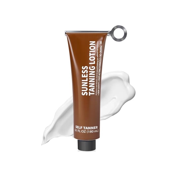 Self Tanning Lotion, Tube Squeezer Reusable for Easy Use, Body Hydrating Self Tanning Cream, Streak-Free, Fake Tan & Quick Tan for Natural-Looking Bronzer Glow for Women & Men