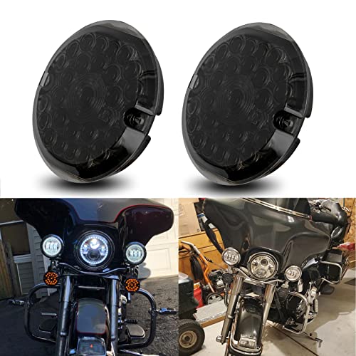 Rich Choices 3-1/4 Inch Led Motorcycle Turn Signal Flat Smoke Lens 1157 Base Amber Lamp Compatible with Harley Road Glide Road King Softail Ultra Classic Ultra Limited Electra Glide - Image 4