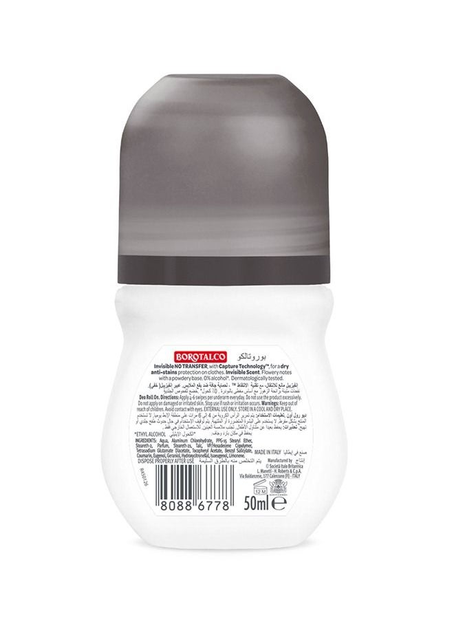 Borotalco - Deodorant Invisible Roll On 50ml - Image 1