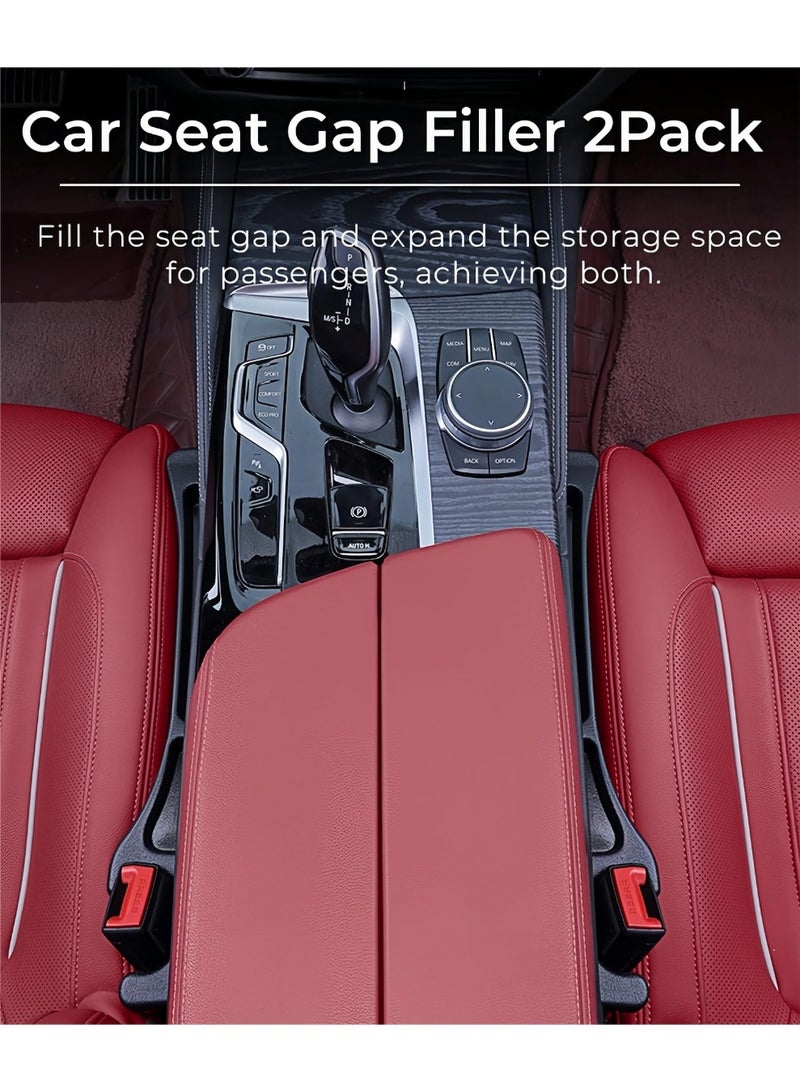 Ceamere Car Seat Gap Filler, 2 PCS No-Drop Seat Side Gap Seam Filler Organizer, Universal Fit Fill The Gap Between Seat & Console, Car Accessories for Car, SUV, Truck - Image 2