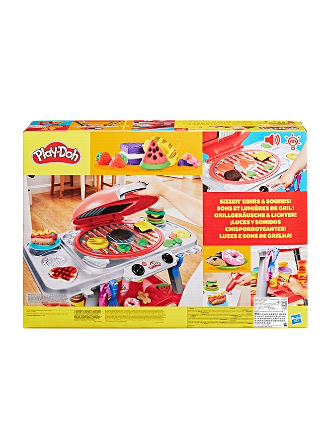 Play-Doh مجموعة ألعاب الشواء المتألقة مع الأضواء والأصوات، 17 ملحق، ألعاب الشواء للأولاد والبنات 3+، فنون وحرف الطعام، أحمر - Image 4