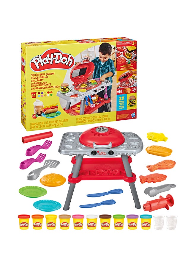 Play-Doh مجموعة ألعاب الشواء المتألقة مع الأضواء والأصوات، 17 ملحق، ألعاب الشواء للأولاد والبنات 3+، فنون وحرف الطعام، أحمر - Image 2