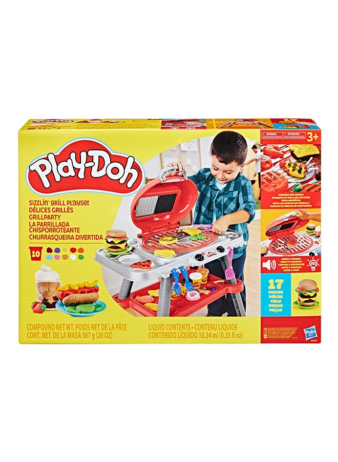 Play-Doh مجموعة ألعاب الشواء المتألقة مع الأضواء والأصوات، 17 ملحق، ألعاب الشواء للأولاد والبنات 3+، فنون وحرف الطعام، أحمر - Image 3