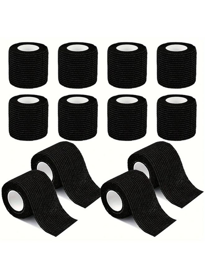 4 Rolls Breathable Self-Adherent Elastic Wrap Bandages 1 x 177 Inches Black - Image 3