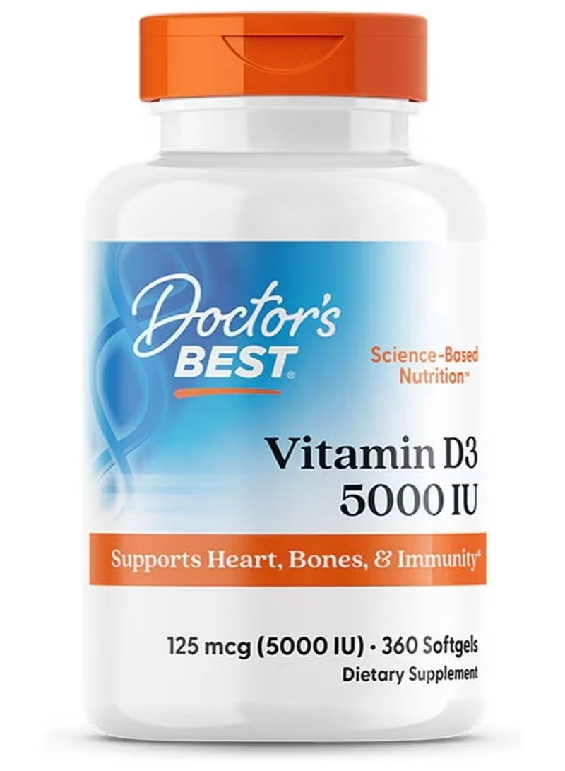 فيوتشر بايوتكس فيتامين د3 125 ميكروجرام، 5000 وحدة دولية، 360 كبسولة هلامية