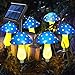 Abkshine Abkshine 6-Pack Blue Solar Garden Lights, Solar Powered Mushroom Stake Lights for Outdoor Yard Decor, Waterproof Garden  - Image 2
