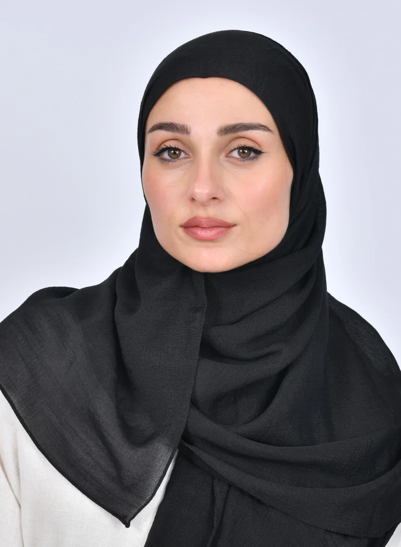 عبايات حوراء طرحه سوداء بقماش الينن