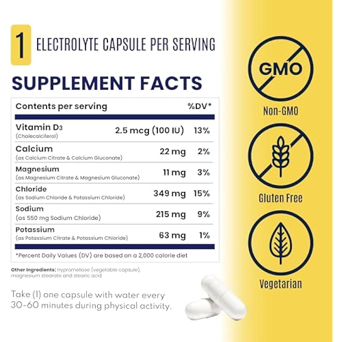 SaltStick Electrolyte Capsules with Vitamin D | Salt Pills with Electrolytes for Running, Endurance Sports Nutrition, Running Supplements | 100 Count Electrolyte Pills - Image 5