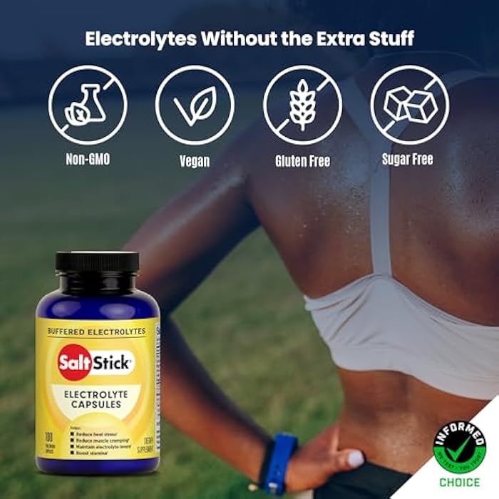 SaltStick Electrolyte Capsules with Vitamin D | Salt Pills with Electrolytes for Running, Endurance Sports Nutrition, Running Supplements | 100 Count Electrolyte Pills - Image 3