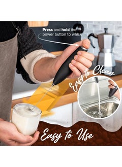 MARK STORE Powerful Milk Frother Wand - Ultra Fast Handheld Drink Mixer - Electric Whisk Foam Maker for Coffee, Lattes, Cappuccino, Frappe, Matcha, Hot Chocolate & Coffee Creamer - Assorted Color (Battries included)  - Image 4