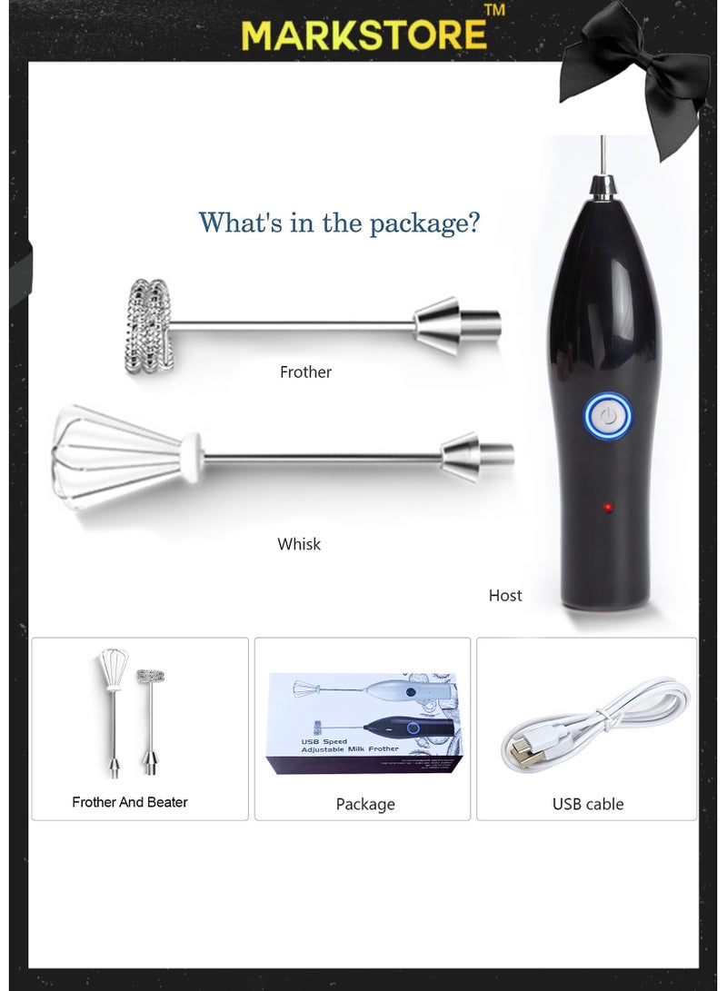 MARK STORE Powerfull Milk Frother & Egg Beater 2 in 1 rechargeable- ultra fast Handheld Drink Mixer - Electric Whisk Foam Maker for Coffee, Lattes, Cappuccino, Frappe, Matcha, Hot Chocolate & Coffee Creamer - Image 4